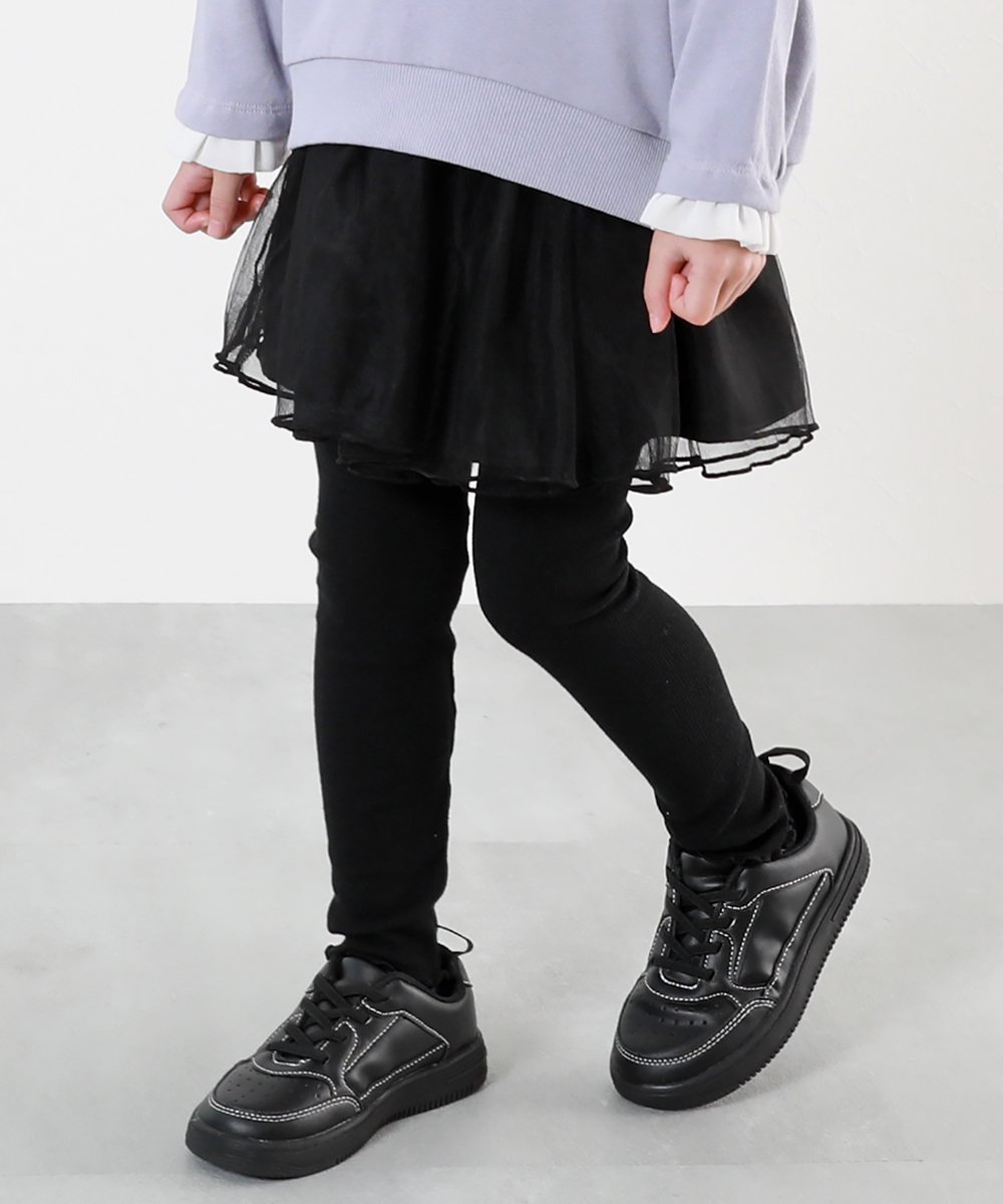 【デビロック/devirock / KIDS】のボリュームチュール 10分丈 スカッツ インテリア・キッズ・メンズ・レディースファッション・服の通販 founy(ファニー) 　ファッション　Fashion　キッズファッション　Fashion for Kids　カットソー　Cut and Sewn Top　ストレッチ　Stretch, Stretchy Fabric　スニーカー　Sneakers, Trainers　チュール　Tulip, Tulip Motif　テレコ　Ribbed, Rib Stitch　フィット　Fit, Slim Fit　おすすめ　Recommended / Our Picks　ブラック|ID: prp329100004644283 ipo3291000000034088427
