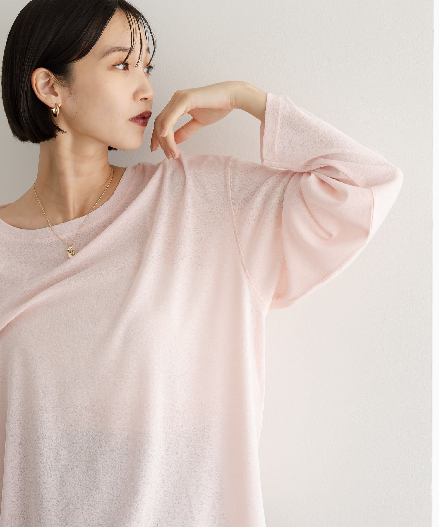 【ローリーズファーム/LOWRYS FARM】のUSEFULシアープルオーバー インテリア・キッズ・メンズ・レディースファッション・服の通販 founy(ファニー) 　ファッション　Fashion　レディースファッション　Fashion for Women　トップス・カットソー　Cut & Sew Tops　カジュアルプルオーバー・ニットトップス　Pullovers & Knit Tops / Casual Pullovers　インナー　Innerwear　キャミワンピース　Cami Dress, Slip Dress　シアー　Sheer, See-Through　シンプル　Simple, Minimal　トレンド　Trend, Trending Now　ワイド　Wide, Wide Fit　長袖　Long Sleeve, Full Sleeve　ピンク|ID: prp329100004644709 ipo3291000000033582785