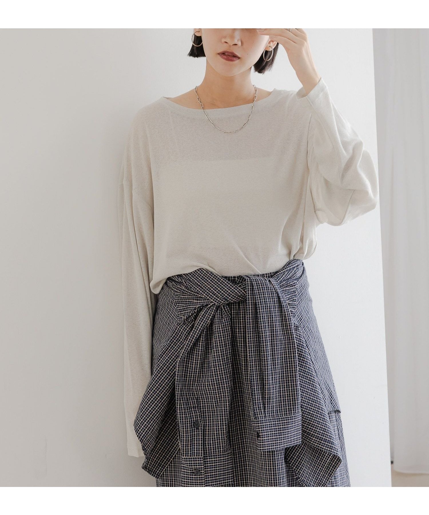 【ローリーズファーム/LOWRYS FARM】のUSEFULシアープルオーバー インテリア・キッズ・メンズ・レディースファッション・服の通販 founy(ファニー) 　ファッション　Fashion　レディースファッション　Fashion for Women　トップス・カットソー　Cut & Sew Tops　カジュアルプルオーバー・ニットトップス　Pullovers & Knit Tops / Casual Pullovers　インナー　Innerwear　キャミワンピース　Cami Dress, Slip Dress　シアー　Sheer, See-Through　シンプル　Simple, Minimal　トレンド　Trend, Trending Now　ワイド　Wide, Wide Fit　長袖　Long Sleeve, Full Sleeve　ベージュ|ID: prp329100004644709 ipo3291000000033582787