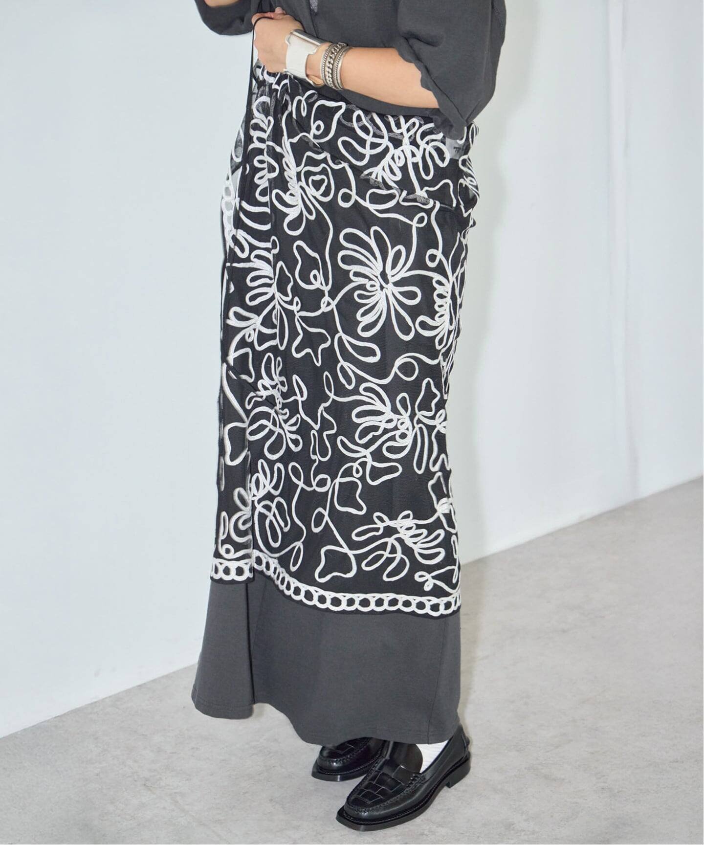 【シティーショップ/CITYSHOP】のSARA MALLIKA TULLE TAPE EMBROIDERY WRAP 020352SF2 スカート 人気、トレンドファッション・服の通販 founy(ファニー) 　ファッション　Fashion　レディースファッション　Fashion for Women　スカート　Skirts　 other-1|ID: prp329100004644769 ipo3291000000033517140