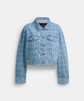 【コーチ/COACH】の【公式】シグネチャー デニム ジャケット 人気、トレンドファッション・服の通販 founy(ファニー) ファッション Fashion レディースファッション Fashion for Women アウター Coat / Outerwear Collection レディースジャケット・軽アウター Jackets デニムジャケット / カジュアルアウター Denim Jackets アウトレット Outlet / Clearance ジャケット Jacket, Outerwear デニム Denim, Jeans Material トリミング Trimming, Decorative Edge フラップ Flap, Flap Pocket フロント Front, Front Design ポケット Pocket, Pocket Detail 洗える Machine Washable |ID:prp329100004644825