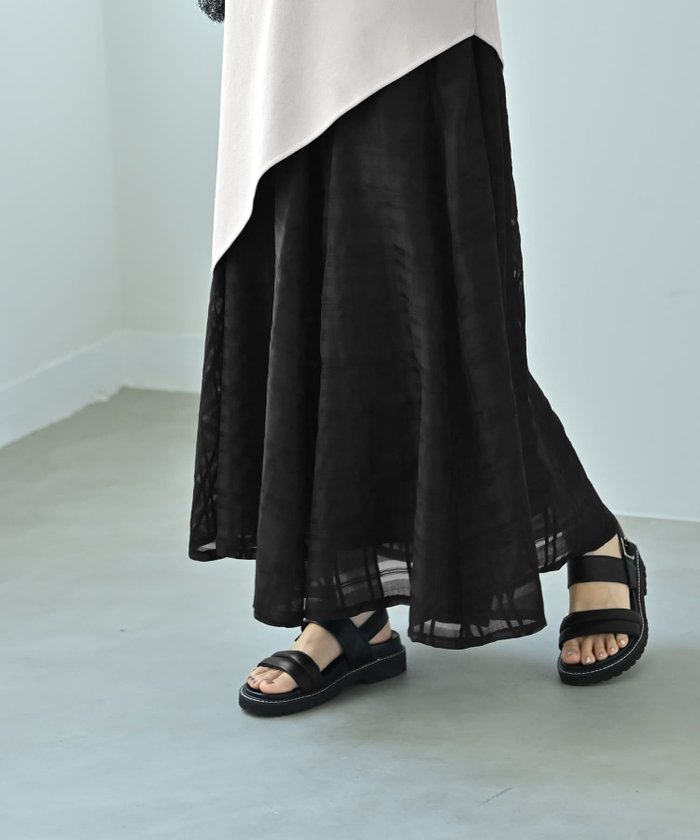 【スタイルデリ/STYLE DELI】の【Kana Oyama*BLK001】シアーチェックスカート/DELI size インテリア・キッズ・メンズ・レディースファッション・服の通販 founy(ファニー) https://founy.com/ ファッション Fashion レディースファッション Fashion for Women スカート Skirts エアリー Airy Texture オーガンジー Organza Fabric くるぶし Ankle-Length ギャザー Gathered, Ruffled クール Cool, Chic コラボ Collaboration, Collab コレクション Collection, Seasonal Line コンパクト Compact, Small Size 軽量 Lightweight, Ultra Light シアー Sheer, See-Through ジャケット Jacket, Outerwear スニーカー Sneakers, Trainers タイツ Tights, Legwear チェック Check, Plaid, Tartan パターン Pattern, Design Print パーカー Hoodie, Parka フォルム Silhouette, Form フラット Flat, Flat Shoes プリント Print, Printed Pattern ペチコート Petticoat, Underskirt ポケット Pocket, Pocket Detail マキシ Maxi, Full Length ループ Loop, Loop Knit 冬 Winter / This Winter A/W・秋冬 Autumn/Winter 夏 Summer |ID: prp329100004644838 ipo3291000000033517676
