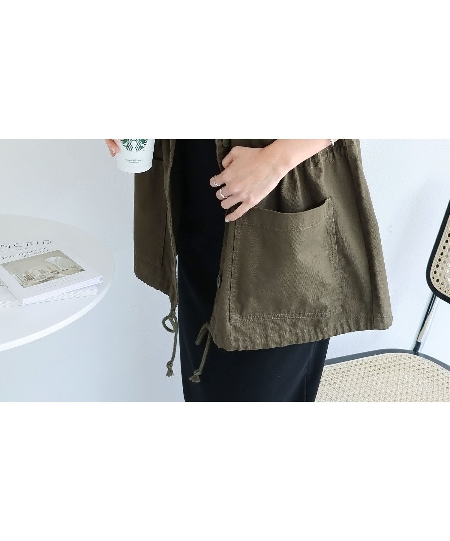 【アンドミー/andme】の2way ミリタリー ジャケット インテリア・キッズ・メンズ・レディースファッション・服の通販 founy(ファニー) 　ファッション　Fashion　レディースファッション　Fashion for Women　アウター　Coat / Outerwear Collection　レディースジャケット・軽アウター　Jackets　おすすめ　Recommended / Our Picks　カットソー　Cut and Sewn Top　ジャケット　Jacket, Outerwear　ドローコード　Drawcord, Drawstring Cord　ベスト　Vest, Waistcoat　ミリタリー　Military, Army Style　カーキ|ID: prp329100004644851 ipo3291000000033517865