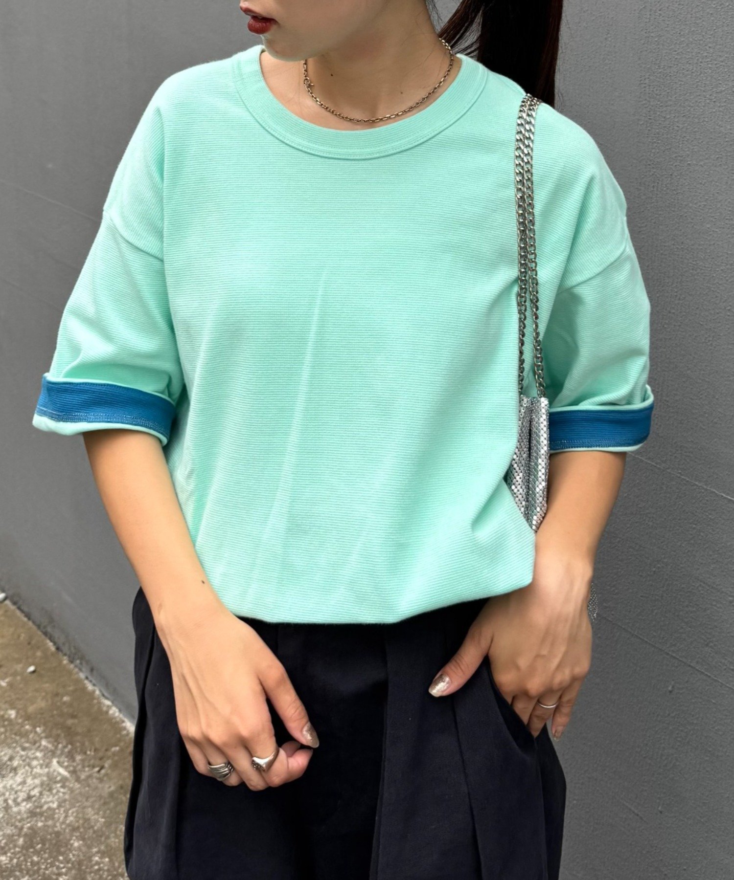 【チャオパニックティピー/CIAOPANIC TYPY】の【真夏でも着れる】ユニセックスキープシェイプフライス半袖Tee インテリア・キッズ・メンズ・レディースファッション・服の通販 founy(ファニー) 　ファッション　Fashion　レディースファッション　Fashion for Women　トップス・カットソー　Cut & Sew Tops　インナー　Innerwear　サマー　Summer, Summer Style　サンダル　Sandals, Summer Shoes　シェイプ　Shape, Slim Fit　ショート　Short, Short Length　シンプル　Simple, Minimal　スラックス　Slacks, Dress Pants　スリーブ　Sleeve, Long Sleeve / Short Sleeve　チュニック　Tunic, Long Top　定番　Standard, Basic Item　ハーフ　Half, Half-Length　フィット　Fit, Slim Fit　半袖　Short Sleeve, Half Sleeve　リラックス　Relax, Relaxed Fit　おすすめ　Recommended / Our Picks　夏　Summer　ミント|ID: prp329100004644858 ipo3291000000033672056