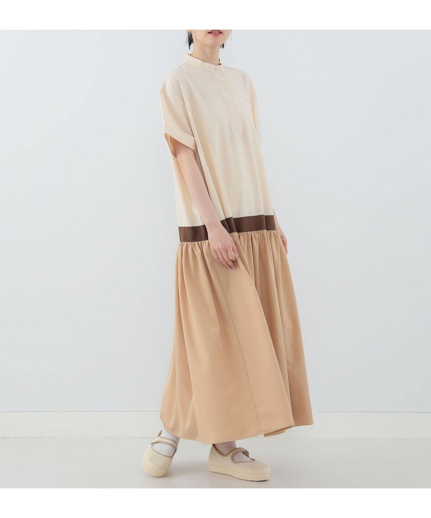【カロリナ グレイサー/CAROLINA GLASER】の【8/7再値下げ】ドッキング配色ワンピース(0212CL) 人気、トレンドファッション・服の通販 founy(ファニー) 　ファッション　Fashion　レディースファッション　Fashion for Women　ワンピース　Dresses　ギャザー　Gathered, Ruffled　ショルダー　Shoulder, Shoulder Strap　ドッキング　Docking, Mixed Material　ドロップ　Drop Shoulder, Dropped Style　バランス　Balance, Style Balance　パーティ　Party, Party Style　エレガント 上品　Elegant　人気　Popular, Best Seller　 other-1|ID: prp329100004644888 ipo3291000000033518672