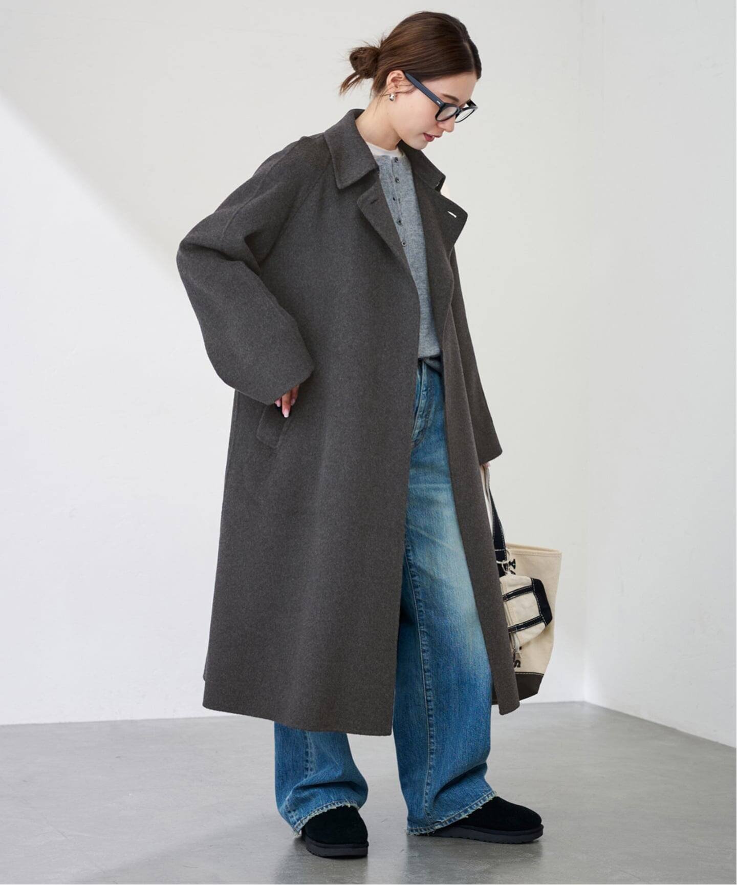 【フレームワーク/FRAMeWORK】のSUPER160 sバルカラーコート インテリア・キッズ・メンズ・レディースファッション・服の通販 founy(ファニー) 　ファッション　Fashion　レディースファッション　Fashion for Women　アウター　Coat / Outerwear Collection　コート・ロングコート・ピーコート　Long Coats, Peacoats & More　おすすめ　Recommended / Our Picks　エレガント 上品　Elegant　冬　Winter / This Winter　防寒　Cold Protection, Winter-Ready　グレー|ID: prp329100004644915 ipo3291000000033518980