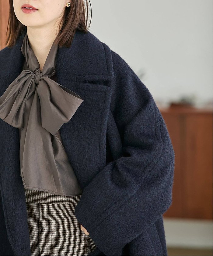 【ジャーナルスタンダード レサージュ/journal standard L'essage】のBALLI シャギーダブルコート インテリア・キッズ・メンズ・レディースファッション・服の通販 founy(ファニー) https://founy.com/ ファッション Fashion レディースファッション Fashion for Women アウター Coat / Outerwear Collection コート・ロングコート・ピーコート Long Coats, Peacoats & More 2025年 2025 2025-2026秋冬・A/W Autumn/Winter 2025–26 AW25–26 イタリア Italy ワイド Wide, Wide Fit |ID: prp329100004644917 ipo3291000000033519020