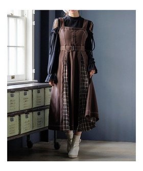 【ルディックパーク/LUDIC PARK】のチェックプリーツ切り替えジャンパースカート 人気、トレンドファッション・服の通販 founy(ファニー) ファッション Fashion レディースファッション Fashion for Women スカート Skirts インナー Innerwear 秋 Autumn シアー Sheer, See-Through タートルネック Turtleneck, High Neck チェック Check, Plaid, Tartan ツイル Twist, Twisted Detail フェミニン Feminine, Girly プリーツ Pleats, Pleated ポケット Pocket, Pocket Detail ループ Loop, Loop Knit おすすめ Recommended / Our Picks |ID:prp329100004644926