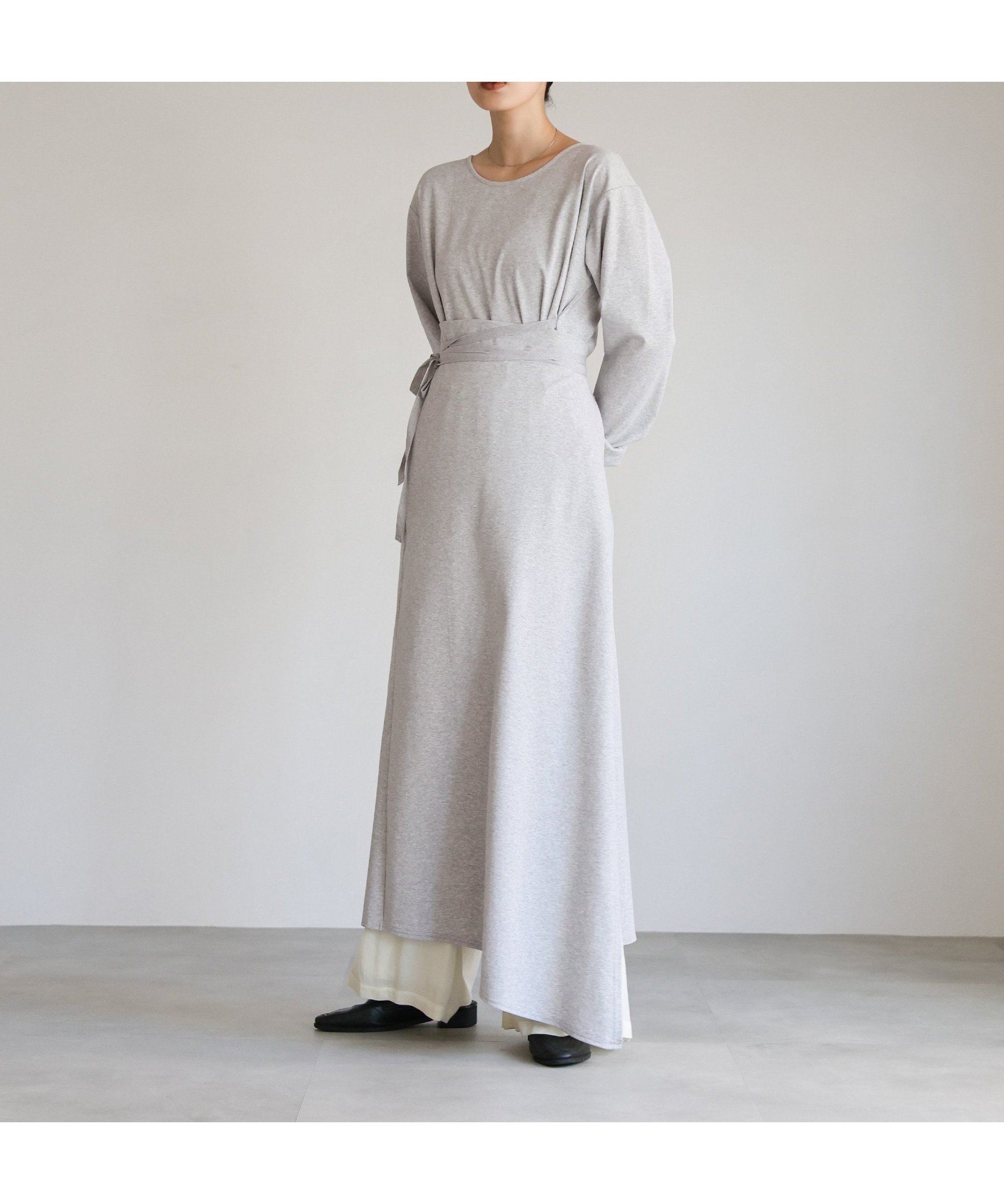 【セレクトモカ/SELECT MOCA】の【Et】サイドスリットラップワンピース インテリア・キッズ・メンズ・レディースファッション・服の通販 founy(ファニー) 　ファッション　Fashion　レディースファッション　Fashion for Women　ワンピース　Dresses　おすすめ　Recommended / Our Picks　アシンメトリー　Asymmetrical Style　バランス　Balance, Style Balance　洗える　Machine Washable　グレー-900|ID: prp329100004644934 ipo3291000000033519150