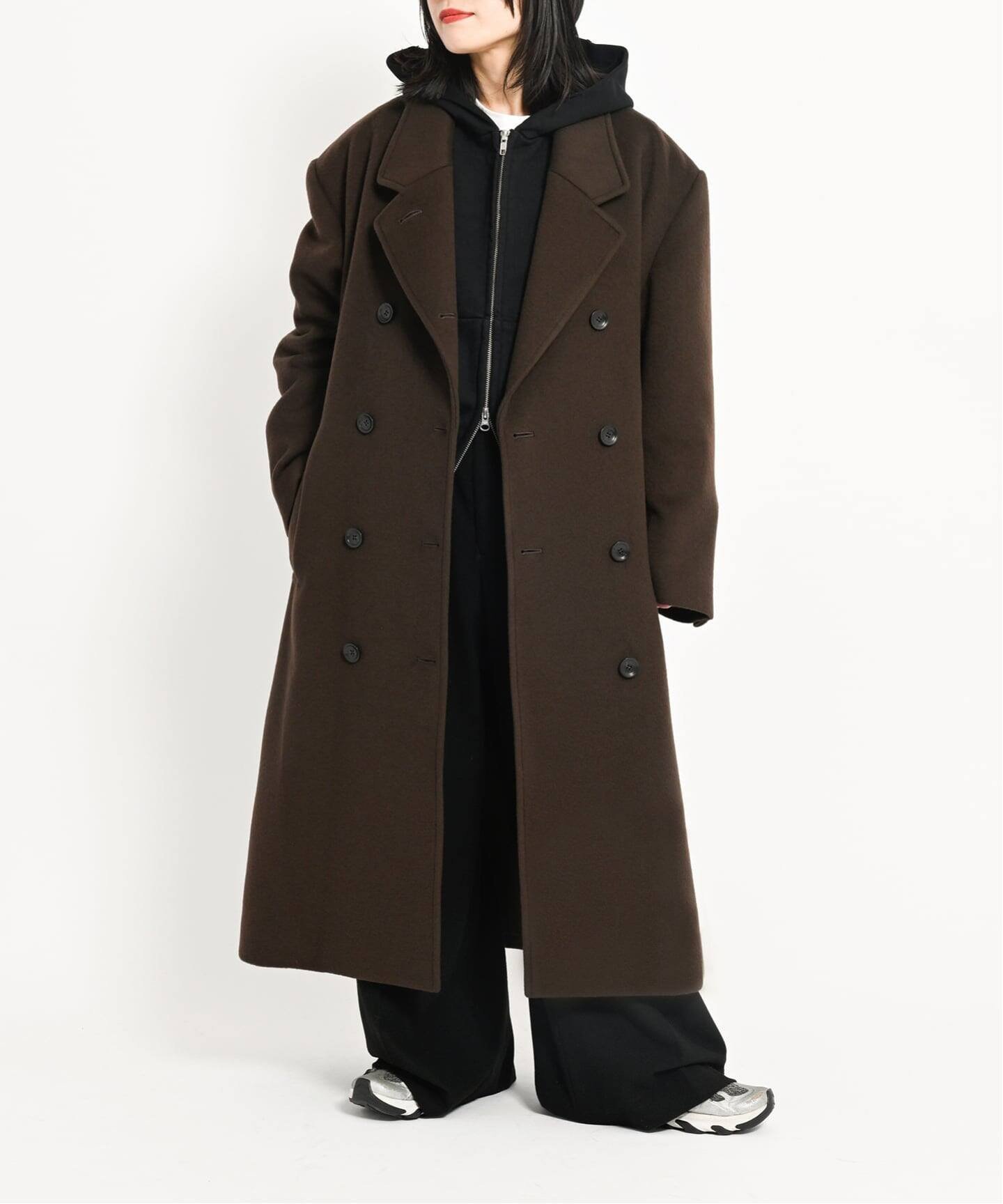 【シティーショップ/CITYSHOP】のWOOL CHESTER コート インテリア・キッズ・メンズ・レディースファッション・服の通販 founy(ファニー) 　ファッション　Fashion　レディースファッション　Fashion for Women　アウター　Coat / Outerwear Collection　コート・ロングコート・ピーコート　Long Coats, Peacoats & More　2025年　2025　2025-2026秋冬・A/W　Autumn/Winter 2025–26 AW25–26　イタリア　Italy　クラシカル　Classical, Vintage-Inspired　チェスターコート　Chester Coat, Long Coat　ボックス　Boxy, Box Shape　ラグジュアリー　Luxury, Elegant　人気　Popular, Best Seller　ブラウン|ID: prp329100004644947 ipo3291000000033519284