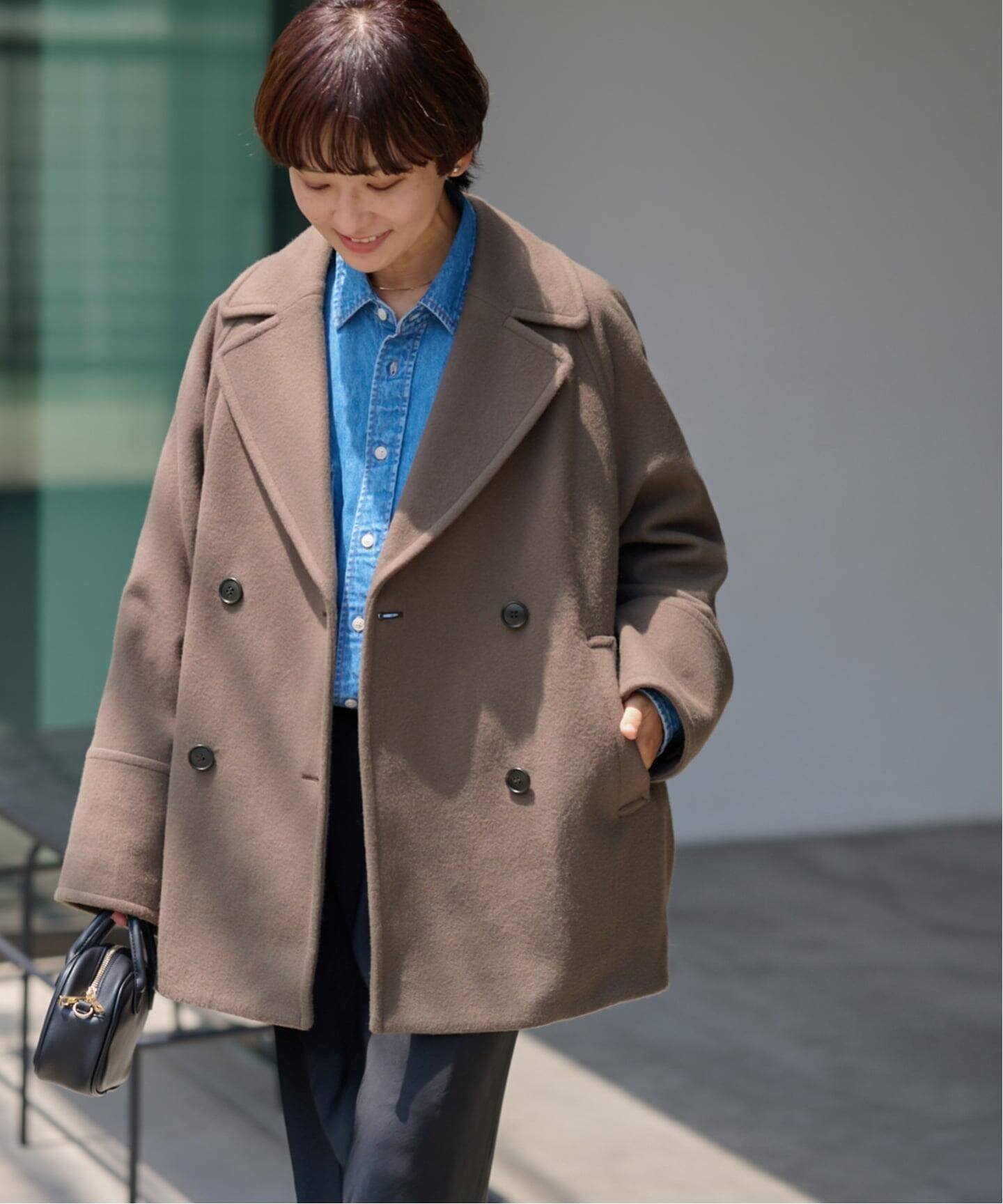 【ジャーナルスタンダード レリューム/JOURNAL STANDARD relume】の《追加 》 25AW新作 尾州ウールスーパー100モッサPコート インテリア・キッズ・メンズ・レディースファッション・服の通販 founy(ファニー) 　ファッション　Fashion　レディースファッション　Fashion for Women　アウター　Coat / Outerwear Collection　コート・ロングコート・ピーコート　Long Coats, Peacoats & More　Pコート　Pea Coats　2025年　2025　2025-2026秋冬・A/W　Autumn/Winter 2025–26 AW25–26　ブラウン|ID: prp329100004644966 ipo3291000000033519442