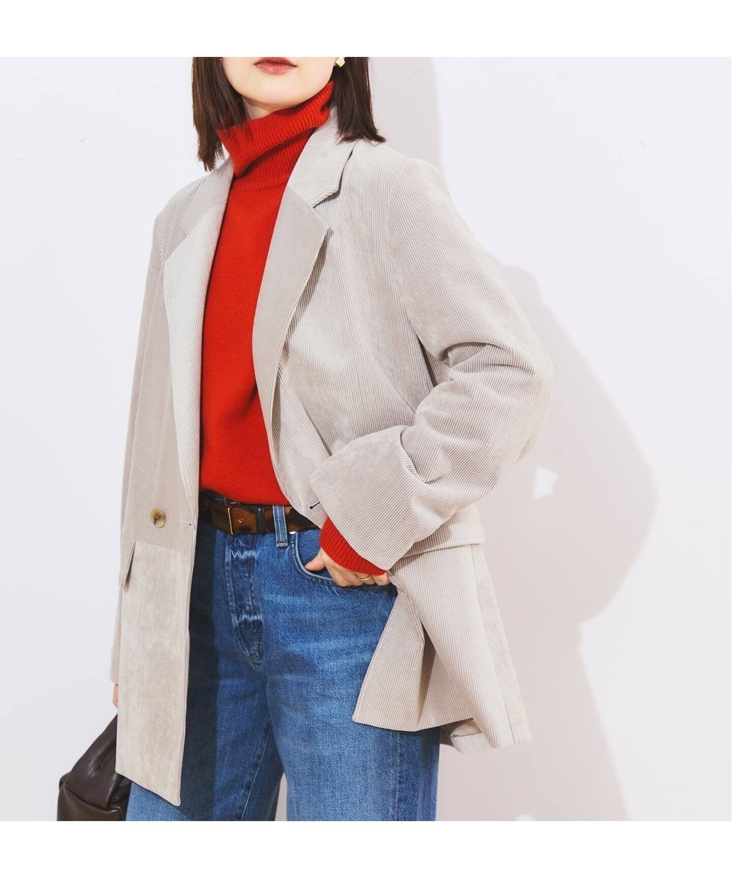 【ジャーナルスタンダード レサージュ/journal standard L'essage】のコーデュロイジャケット インテリア・キッズ・メンズ・レディースファッション・服の通販 founy(ファニー) 　ファッション　Fashion　レディースファッション　Fashion for Women　アウター　Coat / Outerwear Collection　レディースジャケット・軽アウター　Jackets　2025年　2025　2025-2026秋冬・A/W　Autumn/Winter 2025–26 AW25–26　コーデュロイ　Corduroy, Cord Fabric　ジャケット　Jacket, Outerwear　ベージュ|ID: prp329100004644970 ipo3291000000033519484