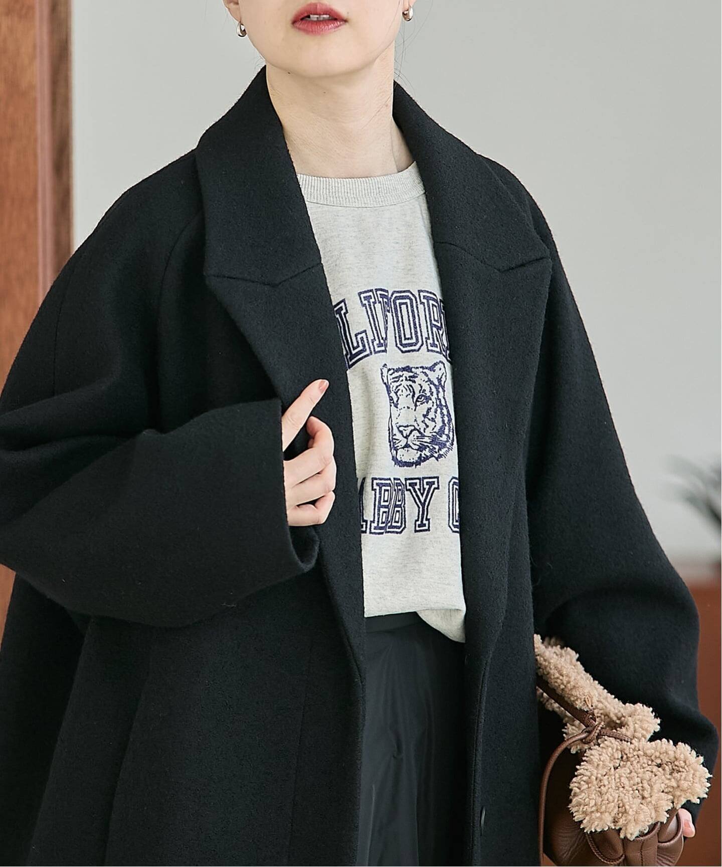 【ジャーナルスタンダード レサージュ/journal standard L'essage】のブークレ コクーンコート 人気、トレンドファッション・服の通販 founy(ファニー) 　ファッション　Fashion　レディースファッション　Fashion for Women　アウター　Coat / Outerwear Collection　コート・ロングコート・ピーコート　Long Coats, Peacoats & More　2025年　2025　2025-2026秋冬・A/W　Autumn/Winter 2025–26 AW25–26　パープル　Purple, Violet　ベーシック　Basic, Essential　別注　Limited Edition, Custom Order　A/W・秋冬　Autumn/Winter　 other-1|ID: prp329100004644976 ipo3291000000033519569