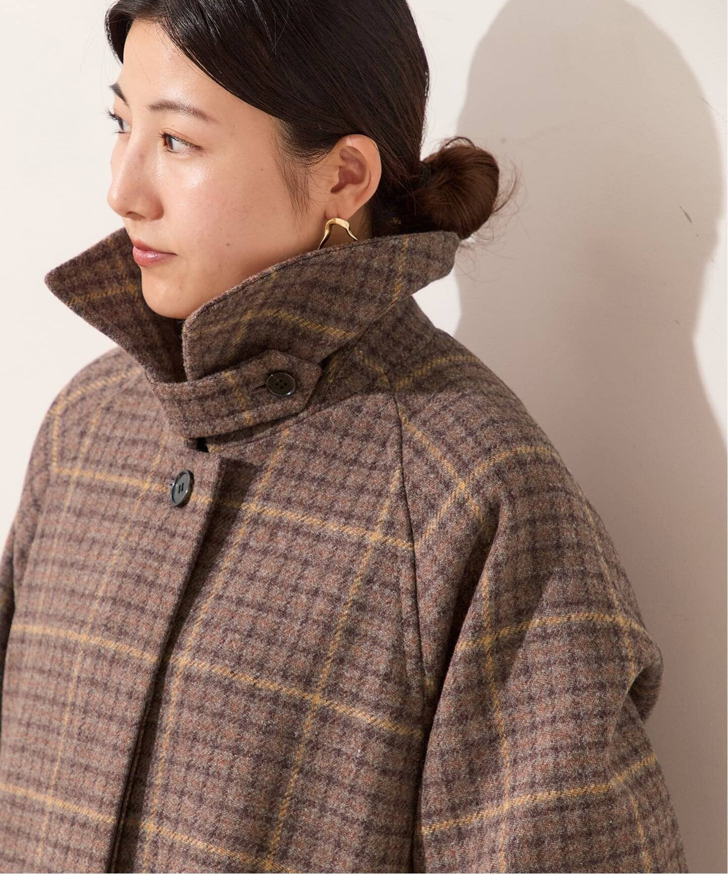 【ジャーナルスタンダード レサージュ/journal standard L'essage】のチェックワイドコート インテリア・キッズ・メンズ・レディースファッション・服の通販 founy(ファニー) 　ファッション　Fashion　レディースファッション　Fashion for Women　アウター　Coat / Outerwear Collection　コート・ロングコート・ピーコート　Long Coats, Peacoats & More　2025年　2025　2025-2026秋冬・A/W　Autumn/Winter 2025–26 AW25–26　クラシカル　Classical, Vintage-Inspired　チェック　Check, Plaid, Tartan　ブラウン B|ID: prp329100004644990 ipo3291000000033519660