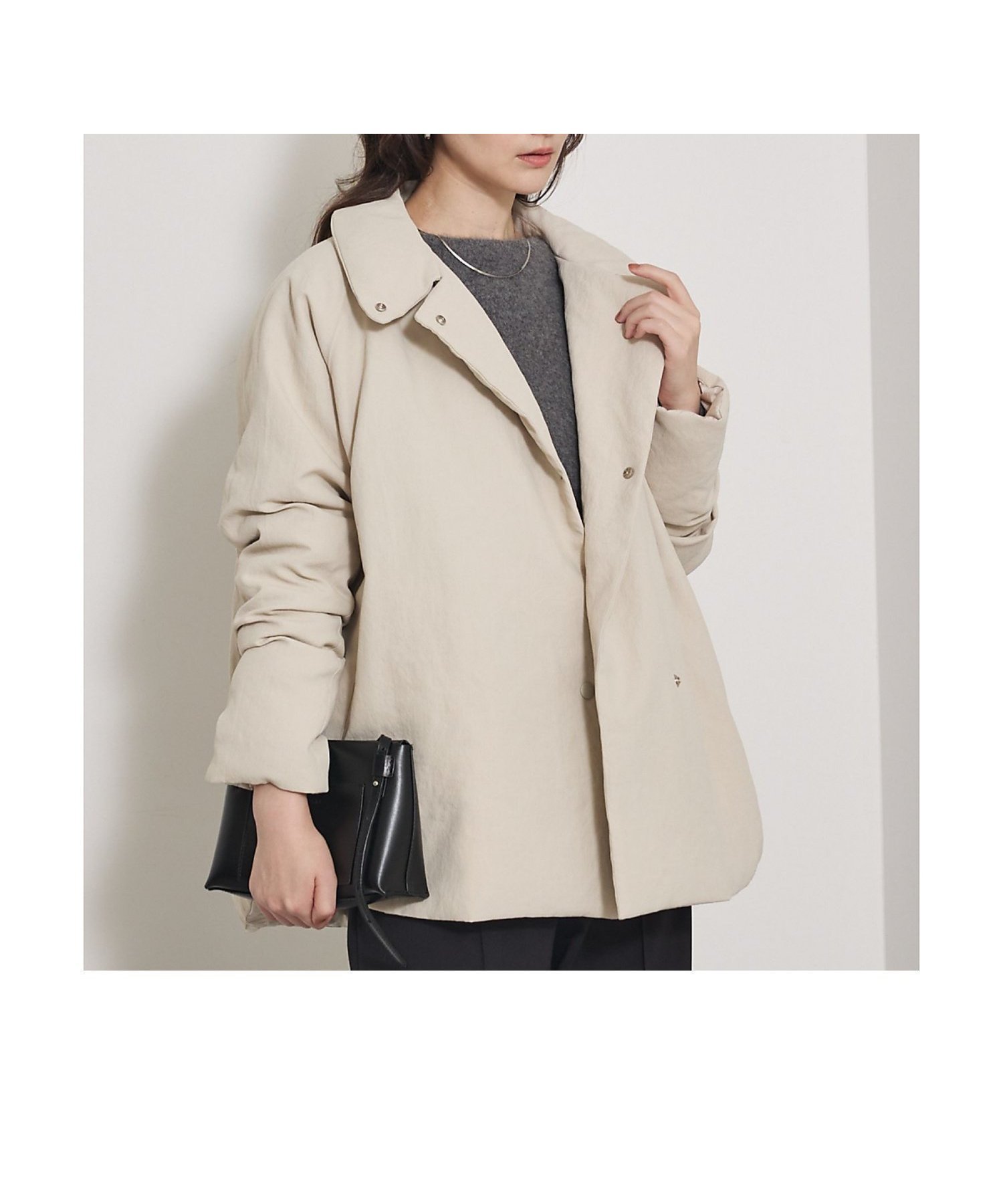 【カリテ/qualite】の【冬のマストダウン】タスランポリミドルダウン インテリア・キッズ・メンズ・レディースファッション・服の通販 founy(ファニー) 　ファッション　Fashion　レディースファッション　Fashion for Women　シューズ　Shoes, Footwear　スタンド　Stand Collar, Upright Stand　スピンドル　Spindle, Drawcord　ダウン　Down, Puffer　チェスター　Chester, Chester Coat　デニム　Denim, Jeans Material　フラット　Flat, Flat Shoes　マニッシュ　Mannish, Boyish　ミドル　Middle Length, Mid Height　今季　This Season, Current Season　冬　Winter / This Winter　防寒　Cold Protection, Winter-Ready　ベージュ|ID: prp329100004645017 ipo3291000000033519881