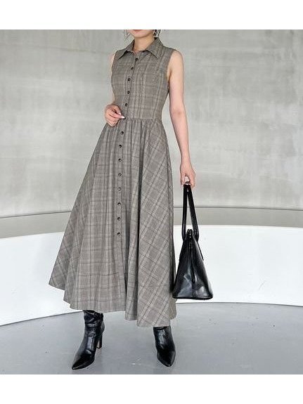 【スナイデル/SNIDEL】のSustainableコルセットディテールシャツワンピース インテリア・キッズ・メンズ・レディースファッション・服の通販 founy(ファニー) 　ファッション　Fashion　レディースファッション　Fashion for Women　ワンピース　Dresses　シャツワンピース / 1枚で着映えコーデ　Shirt Dresses　コルセット　Corset, Bustier　シャーリング　Shirring, Ruched　ストレート　Straight, Straight Cut　チェック　Check, Plaid, Tartan　ノースリーブ　Sleeveless, No-Sleeve　フィット　Fit, Slim Fit　ポケット　Pocket, Pocket Detail　無地　Plain, Solid Color　レース　Lace, Lace Fabric　おすすめ　Recommended / Our Picks　CHECK[931]|ID: prp329100004645019 ipo3291000000033519886