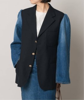 【ボナム/BONUM】のデニムスリーブジャケット 人気、トレンドファッション・服の通販 founy(ファニー) ファッション Fashion レディースファッション Fashion for Women アウター Coat / Outerwear Collection レディースジャケット・軽アウター Jackets スリーブ Sleeve, Long Sleeve / Short Sleeve デニム Denim, Jeans Material ドッキング Docking, Mixed Material フランス France, French ポケット Pocket, Pocket Detail |ID:prp329100004645044