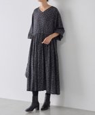 【ビアズリー/BEARDSLEY】のリーフプリントギャザーワンピース 人気、トレンドファッション・服の通販 founy(ファニー) ファッション Fashion レディースファッション Fashion for Women ワンピース Dresses ギャザー Gathered, Ruffled デニム Denim, Jeans Material プリント Print, Printed Pattern リボン Ribbon, Bow リーフ Leaf, Botanical Leaf エレガント 上品 Elegant thumbnail ブラック|ID: prp329100004645049 ipo3291000000033864201