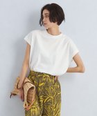 【ユナイテッドアローズ/UNITED ARROWS】のグロッシー フレンチスリーブ Tシャツ 人気、トレンドファッション・服の通販 founy(ファニー) ファッション Fashion レディースファッション Fashion for Women トップス・カットソー Cut & Sew Tops シャツ・ブラウス・オフィスカジュアル Elegant Blouses & Button-Ups ロングTシャツ・Tシャツ Longline T-Shirts & Tees ウェーブ Wavy Pattern スリーブ Sleeve, Long Sleeve / Short Sleeve フレンチ French, French Style thumbnail OFF WHITE|ID: prp329100004645099 ipo3291000000033520645
