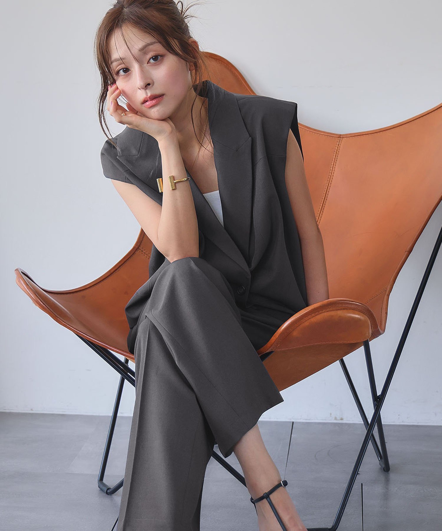 【ガール/GIRL】のセットアップ テーラードベスト ジレ ワイドパンツ 2点セット 上下セット インテリア・キッズ・メンズ・レディースファッション・服の通販 founy(ファニー) 　ファッション　Fashion　レディースファッション　Fashion for Women　アウター　Coat / Outerwear Collection　セットアップ　Matching Sets　レディースパンツ・ボトムス　Pants & Trousers / Bottoms　ストレッチ　Stretch, Stretchy Fabric　スーツ　Suit, Formalwear　セットアップ　Set-Up, Coordinated Outfit　ベスト　Vest, Waistcoat　ワイド　Wide, Wide Fit　再入荷　Restock / Back in Stock　エレガント 上品　Elegant　CGY|ID: prp329100004645163 ipo3291000000033521819