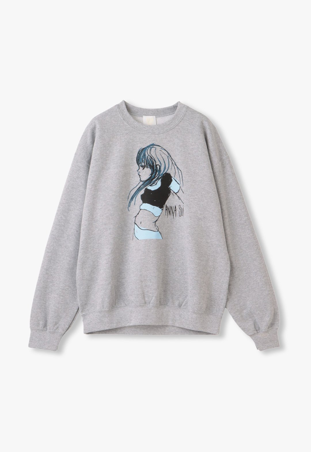 【アナスイ/ANNA SUI】のCREW NECK SWEATSHIRTS artwork by MASAYUKI インテリア・キッズ・メンズ・レディースファッション・服の通販 founy(ファニー) 　ファッション　Fashion　レディースファッション　Fashion for Women　トップス・カットソー　Cut & Sew Tops　シャツ・ブラウス・オフィスカジュアル　Elegant Blouses & Button-Ups　レディースパーカー・カジュアルフーディー　Casual Hoodies & Sweatshirts　ロングTシャツ・Tシャツ　Longline T-Shirts & Tees　スウェット・クルーネックトップス　Sweatshirts & Crewnecks / Relaxed Fit Sweat Tops　スウェット / スエット　Sweatshirt, Sweatwear　プリント　Print, Printed Pattern　定番　Standard, Basic Item　SPORTS GREY|ID: prp329100004645173 ipo3291000000033522069