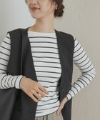 【アーバンリサーチ ドアーズ/URBAN RESEARCH DOORS】の針抜き長袖カットソー IVO×BLK|ID: prp329100004645175 ipo3291000000034558617