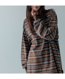 【ローリーズファーム/LOWRYS FARM】の【新ラインLFM】CREW NECK ボーダーT/LS【UNISEX】 人気、トレンドファッション・服の通販 founy(ファニー) ファッション Fashion レディースファッション Fashion for Women ユニセックス Unisex, Genderless なめらか Smooth, Silky Texture スリーブ Sleeve, Long Sleeve / Short Sleeve ボーダー Border, Stripe ルーズ Loose, Oversized ロング Long, Long-Length |ID:prp329100004645201