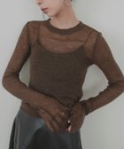 【リアン/Lian】のウールモヘアシアーニット 人気、トレンドファッション・服の通販 founy(ファニー) ファッション Fashion レディースファッション Fashion for Women トップス・カットソー Cut & Sew Tops ニット Knit Tops & Sweaters thumbnail ブラウン|ID: prp329100004645251 ipo3291000000033619111
