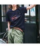 【トミーヒルフィガー/TOMMY HILFIGER】のレギュラーシグネチャーロゴTシャツ ネイビーC1G|ID: prp329100004645704 ipo3291000000033530449