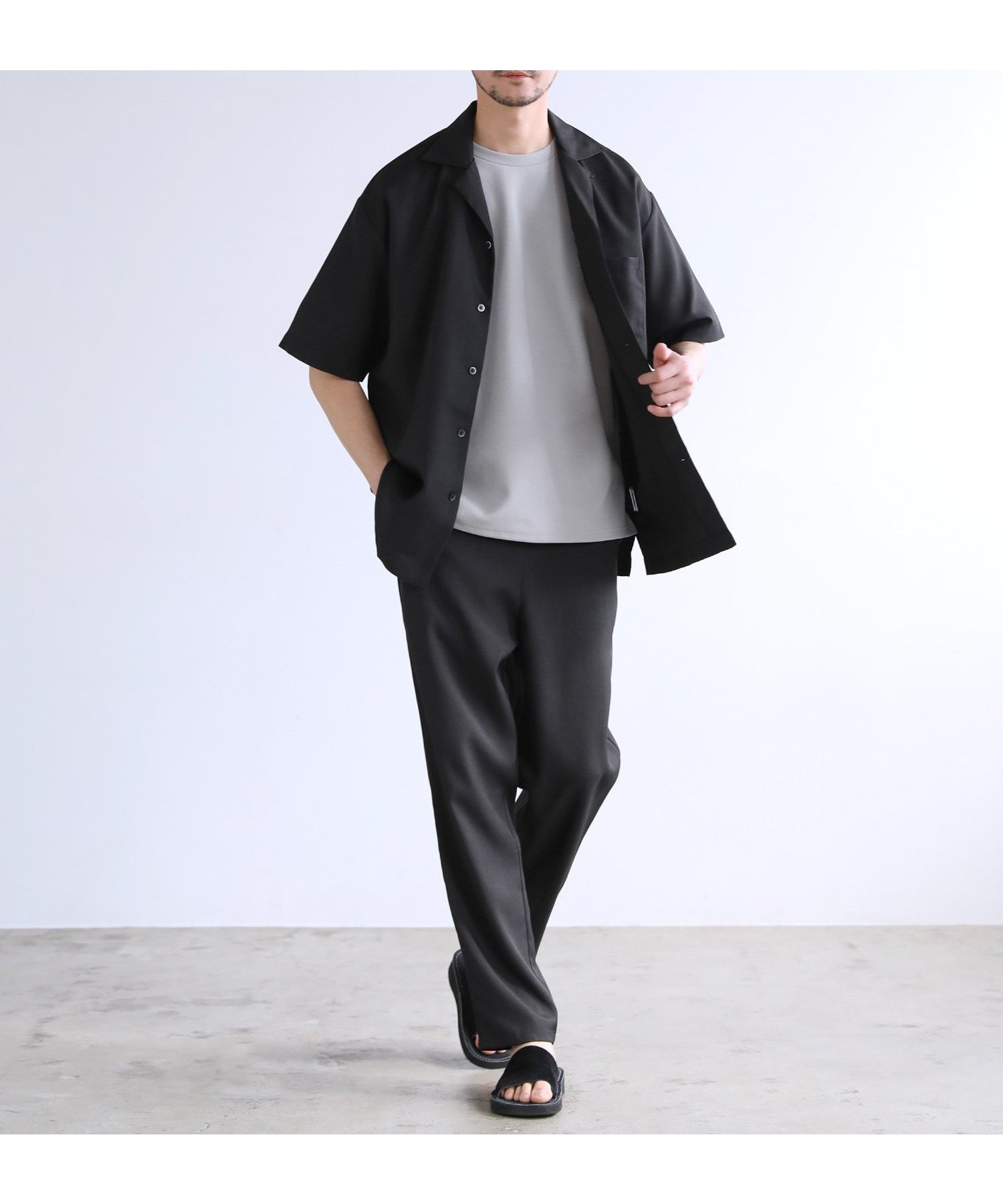 【ザ カジュアル/THE CASUAL / MEN】の【セットアップ 2点セット】接触冷感テックリネンノーカラー半袖カーデorオープンカラー半袖シャツ/&テーパードパンツセットアップ 人気、トレンドファッション・服の通販 founy(ファニー) 　ファッション　Fashion　メンズファッション　Fashion for Men　ボトムス　Bottoms　セットアップ　Set-Up, Coordinated Outfit　リネン　Linen, Linen Fabric　半袖　Short Sleeve, Half Sleeve　夏　Summer　 other-1|ID: prp329100004645710 ipo3291000000033530588