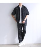 【ザ カジュアル/THE CASUAL / MEN】の【セットアップ 2点セット】接触冷感テックリネンノーカラー半袖カーデorオープンカラー半袖シャツ/&テーパードパンツセットアップ ネイビー系|ID: prp329100004645710 ipo3291000000033530604