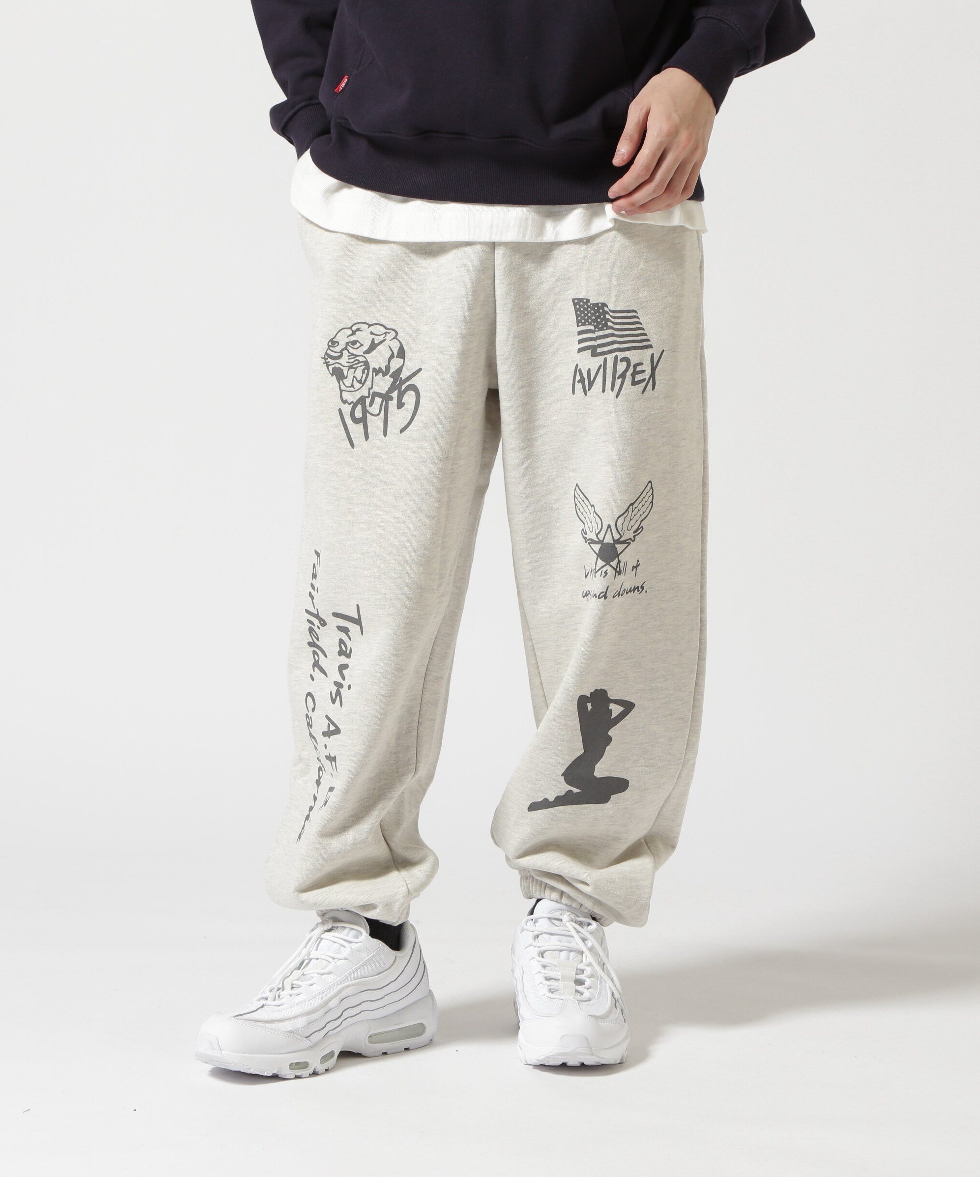 【アヴィレックス/AVIREX / MEN】の《WEB限定》STENCIL PRINT SWEAT PANTS / ステンシル プリント スウェットパンツ / AVIREX / アヴィレ インテリア・キッズ・メンズ・レディースファッション・服の通販 founy(ファニー) 　ファッション　Fashion　メンズファッション　Fashion for Men　ボトムス　Bottoms　ジャケット　Jacket, Outerwear　スペシャル　Special, Limited Edition　トレンド　Trend, Trending Now　プリント　Print, Printed Pattern　ベーシック　Basic, Essential　ポケット　Pocket, Pocket Detail　ミリタリー　Military, Army Style　オートミール6|ID: prp329100004645718 ipo3291000000033530761