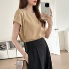 【ココモモ/COCOMOMO】のtシャツ カットソー フレンチスリーブ レディース トップス クルーネック 人気、トレンドファッション・服の通販 founy(ファニー) ファッション Fashion レディースファッション Fashion for Women トップス・カットソー Cut & Sew Tops シャツ・ブラウス・オフィスカジュアル Elegant Blouses & Button-Ups ロングTシャツ・Tシャツ Longline T-Shirts & Tees カットソー・ベーシックTシャツ Cut-and-Sewn Tops / Stretch Tees & Basics カットソー Cut and Sewn Top スリーブ Sleeve, Long Sleeve / Short Sleeve フレンチ French, French Style 夏 Summer thumbnail ブラウン|ID: prp329100004645727 ipo3291000000033530877