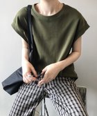【ココモモ/COCOMOMO】のtシャツ カットソー フレンチスリーブ レディース トップス クルーネック 人気、トレンドファッション・服の通販 founy(ファニー) ファッション Fashion レディースファッション Fashion for Women トップス・カットソー Cut & Sew Tops シャツ・ブラウス・オフィスカジュアル Elegant Blouses & Button-Ups ロングTシャツ・Tシャツ Longline T-Shirts & Tees カットソー・ベーシックTシャツ Cut-and-Sewn Tops / Stretch Tees & Basics カットソー Cut and Sewn Top スリーブ Sleeve, Long Sleeve / Short Sleeve フレンチ French, French Style 夏 Summer thumbnail ダークグリーン|ID: prp329100004645727 ipo3291000000033530880