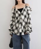 【アンドミー/andme】の2way チェック シャツ ブラウス キャミソール ビスチェ オフホワイト|ID: prp329100004645730 ipo3291000000033569109