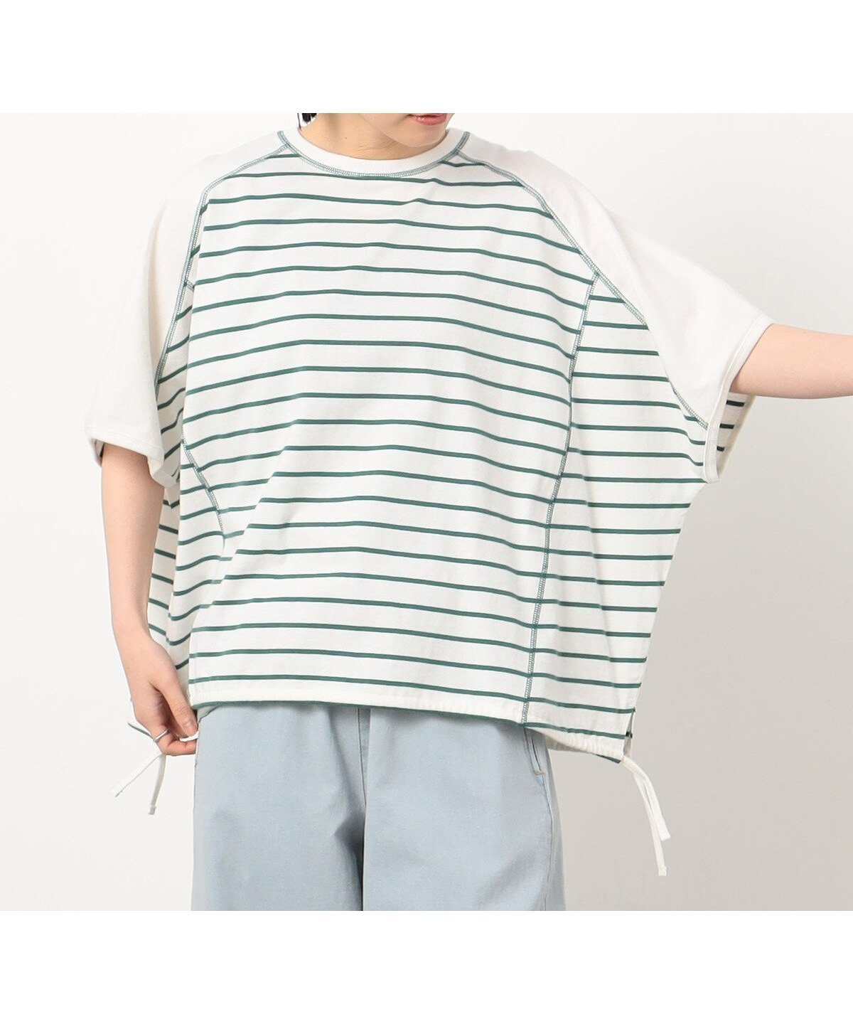 【コムサイズム/COMME CA ISM】のボーダー ドルマンスリーブTシャツ 人気、トレンドファッション・服の通販 founy(ファニー) 　ファッション　Fashion　レディースファッション　Fashion for Women　トップス・カットソー　Cut & Sew Tops　シャツ・ブラウス・オフィスカジュアル　Elegant Blouses & Button-Ups　ロングTシャツ・Tシャツ　Longline T-Shirts & Tees　ボーダー　Border, Stripe　ポケット　Pocket, Pocket Detail　ヨーク　Yoke, Yoke Design　無地　Plain, Solid Color　 other-1|ID: prp329100004645787 ipo3291000000033531396