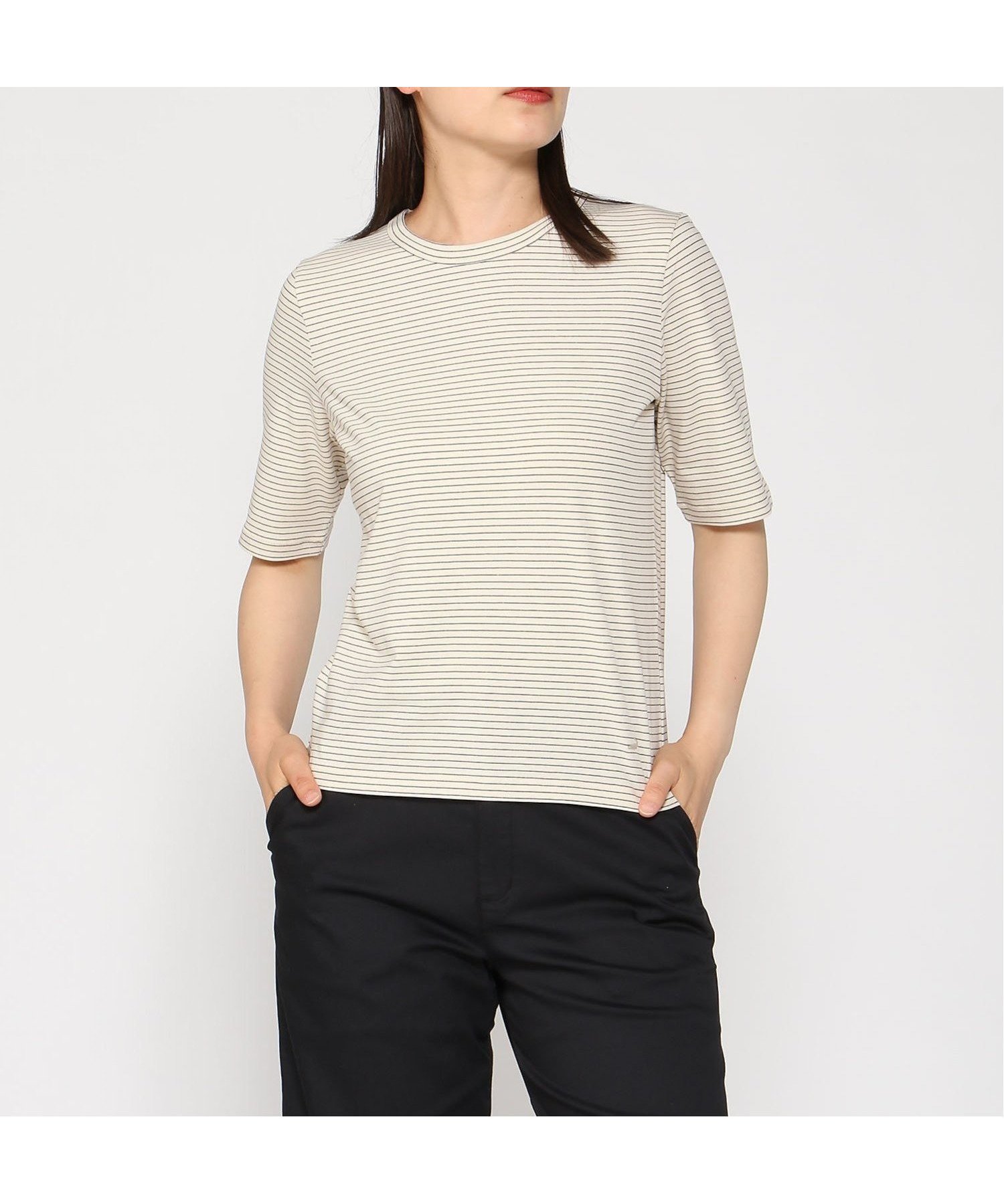【クロコダイル/CROCODILE】のCROCODILE/フライス ラメボーダー Tシャツ 人気、トレンドファッション・服の通販 founy(ファニー) 　ファッション　Fashion　レディースファッション　Fashion for Women　トップス・カットソー　Cut & Sew Tops　シャツ・ブラウス・オフィスカジュアル　Elegant Blouses & Button-Ups　ロングTシャツ・Tシャツ　Longline T-Shirts & Tees　ボーダー　Border, Stripe　半袖　Short Sleeve, Half Sleeve　 other-1|ID: prp329100004645830 ipo3291000000033634977