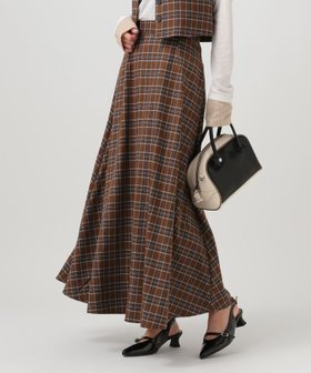 【ベイフロー/BAYFLOW】の美シルエット チェックフレアスカート 人気、トレンドファッション・服の通販 founy(ファニー) ファッション Fashion レディースファッション Fashion for Women スカート Skirts Aライン・フレアスカート A-Line & Flared Skirts おすすめ Recommended / Our Picks シンプル Simple, Minimal セットアップ Set-Up, Coordinated Outfit チェック Check, Plaid, Tartan フレア Flare, Flared ベスト Vest, Waistcoat 楽ちん Easy Fit, Comfortable |ID:prp329100004645832