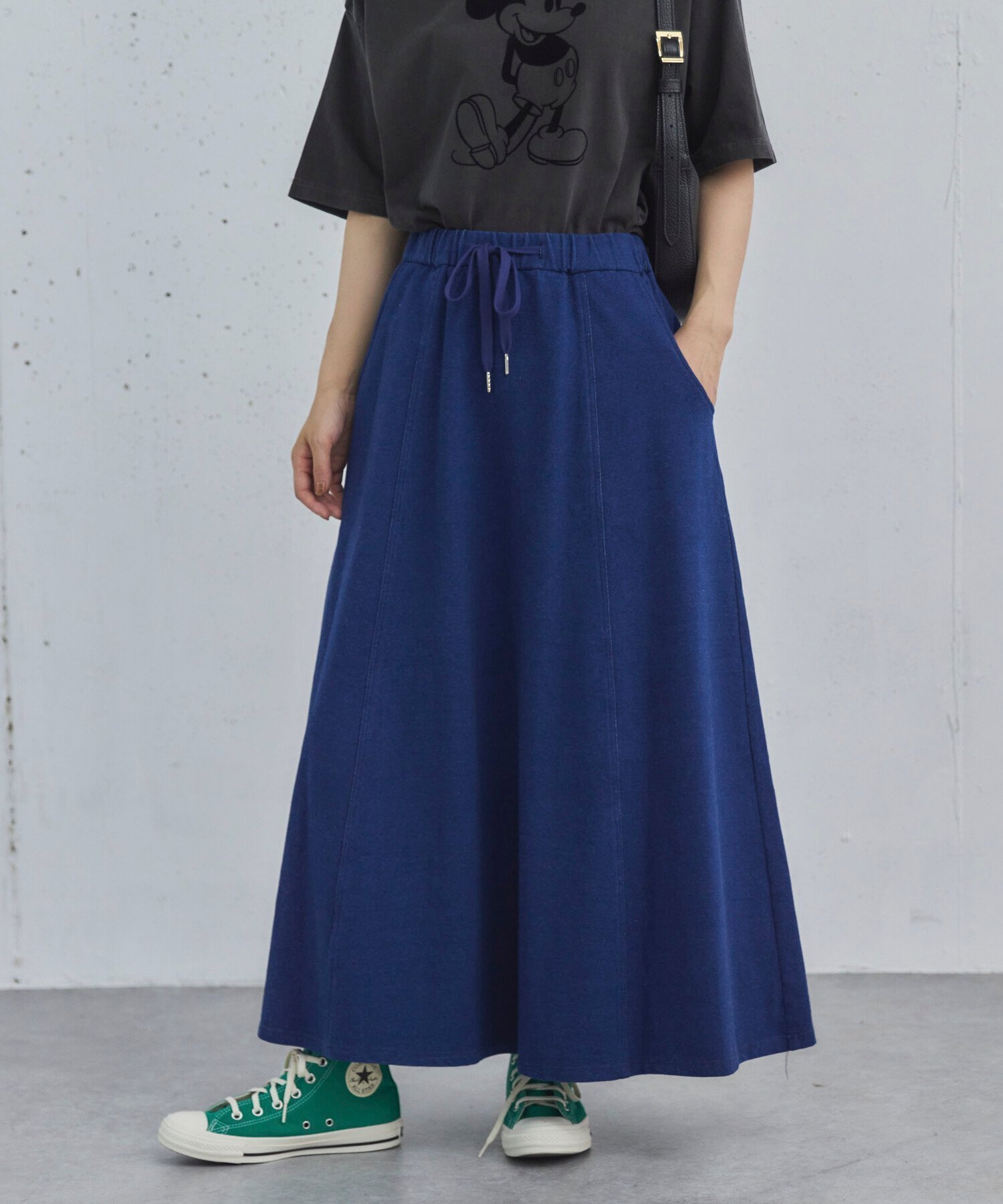 【ドゥ アルシーヴ/Doux archives】のデニムイージーフレアスカート インテリア・キッズ・メンズ・レディースファッション・服の通販 founy(ファニー) 　ファッション　Fashion　レディースファッション　Fashion for Women　スカート　Skirts　Aライン・フレアスカート　A-Line & Flared Skirts　カットソー　Cut and Sewn Top　デニム　Denim, Jeans Material　フレア　Flare, Flared　切替　Switching, Contrast Panel　BLUE|ID: prp329100004645833 ipo3291000000033531882