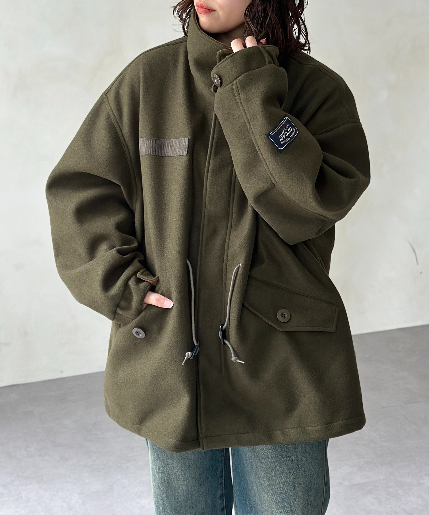 【シーピーシーエム/CPCM】のメルトンショートモッズ インテリア・キッズ・メンズ・レディースファッション・服の通販 founy(ファニー) 　ファッション　Fashion　レディースファッション　Fashion for Women　メルトン　Melton, Heavy Wool　冬　Winter / This Winter　カーキ|ID: prp329100004645939 ipo3291000000033532558