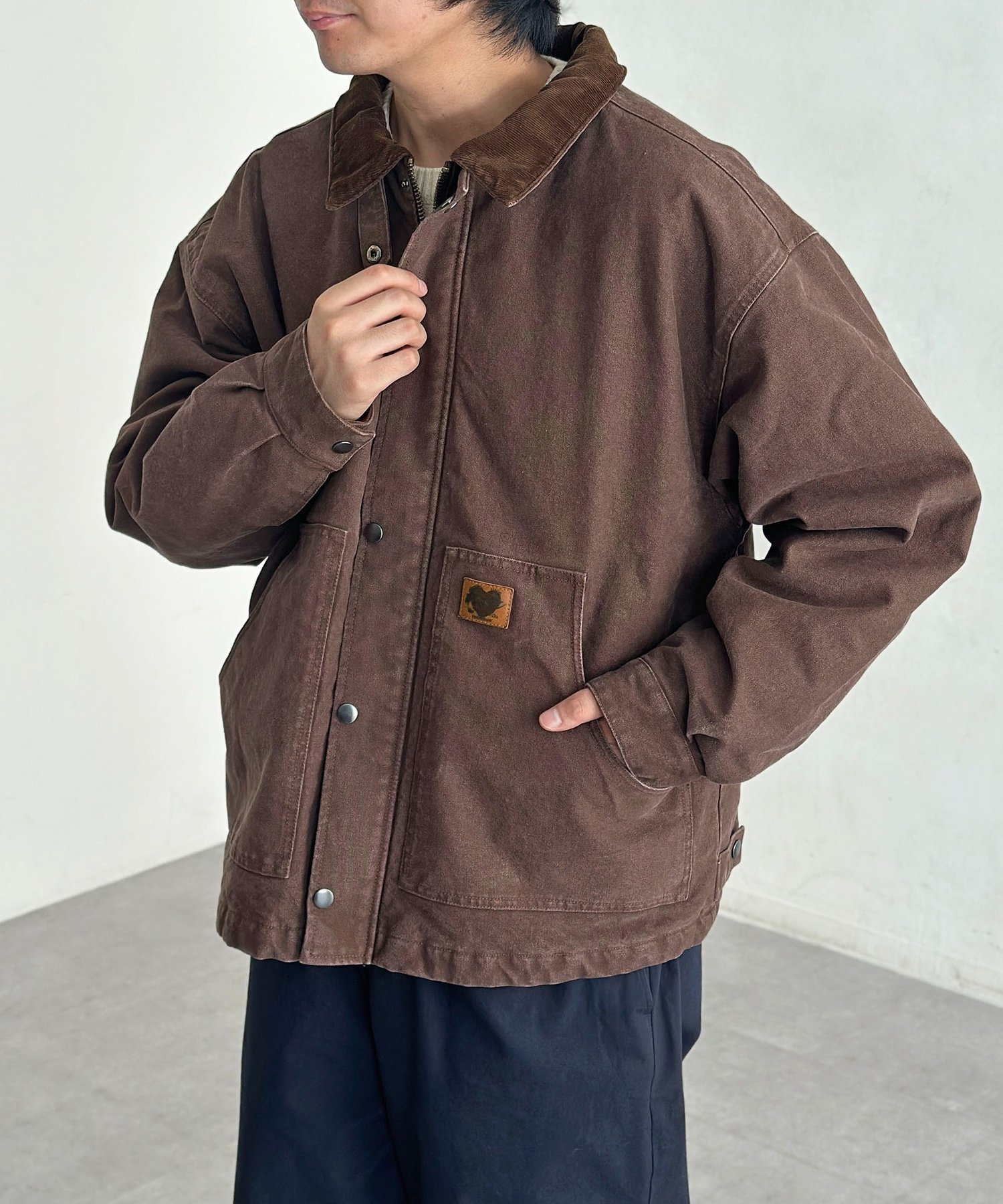 【シーピーシーエム/CPCM】の襟コーデュロイワークジャケット インテリア・キッズ・メンズ・レディースファッション・服の通販 founy(ファニー) 　ファッション　Fashion　レディースファッション　Fashion for Women　アウター　Coat / Outerwear Collection　レディースジャケット・軽アウター　Jackets　ジャケット　Jacket, Outerwear　ワーク　Workwear, Utility Style　ヴィンテージ　Vintage Style　ブラウン|ID: prp329100004645987 ipo3291000000033532804