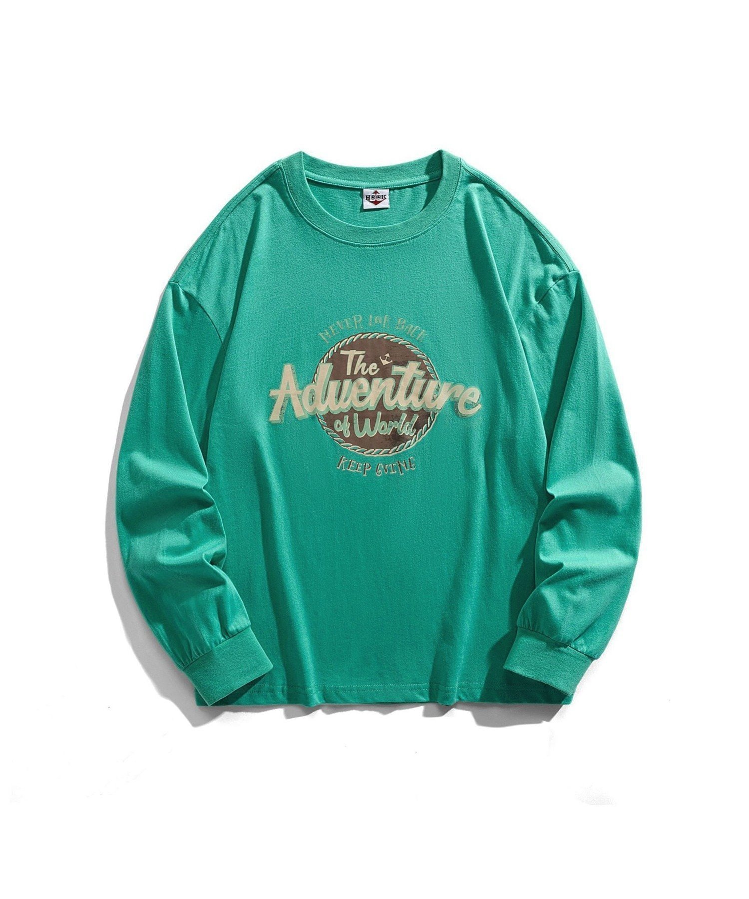 【アイモハ/aimoha】のHOOK/【HOOK】 -original- 古着風アメカジロゴプリントロングTEE 人気、トレンドファッション・服の通販 founy(ファニー) 　ファッション　Fashion　レディースファッション　Fashion for Women　キャップ　Cap, Baseball Cap　ジャケット　Jacket, Outerwear　スキニー　Skinny, Slim Fit　スタイリッシュ　Stylish, Fashionable　スニーカー　Sneakers, Trainers　スポーツ　Sports, Activewear　ダウン　Down, Puffer　チェック　Check, Plaid, Tartan　デニム　Denim, Jeans Material　トレンド　Trend, Trending Now　トートバッグ　Tote Bag, Large Shoulder Bag　定番　Standard, Basic Item　人気　Popular, Best Seller　フロント　Front, Front Design　メンズ　Men's, Menswear　リラックス　Relax, Relaxed Fit　ロング　Long, Long-Length　ワイド　Wide, Wide Fit　おすすめ　Recommended / Our Picks　 other-1|ID: prp329100004646070 ipo3291000000033533244