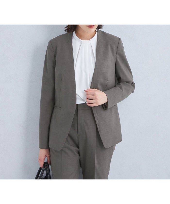 【ユナイテッドアローズ/UNITED ARROWS】のカチリラ ノーラペル ジャケット -ウォッシャブル・ストレッチ・防シワ- インテリア・キッズ・メンズ・レディースファッション・服の通販 founy(ファニー) https://founy.com/ ファッション Fashion レディースファッション Fashion for Women アウター Coat / Outerwear Collection レディースジャケット・軽アウター Jackets 春 Spring キュプラ Cupro, Eco Fabric シンプル Simple, Minimal ジャケット Jacket, Outerwear ストレッチ Stretch, Stretchy Fabric ストレート Straight, Straight Cut スリット Slit, Slit Detail セットアップ Set-Up, Coordinated Outfit ダブル Double, Double-Breasted 定番 Standard, Basic Item ハイネック High Neck, Mock Neck バランス Balance, Style Balance ボトム Bottoms, Lower Wear ポケット Pocket, Pocket Detail リラックス Relax, Relaxed Fit 冬 Winter / This Winter おすすめ Recommended / Our Picks ビジネス 仕事 通勤 Business / Work / Commuting |ID: prp329100004646076 ipo3291000000033893254