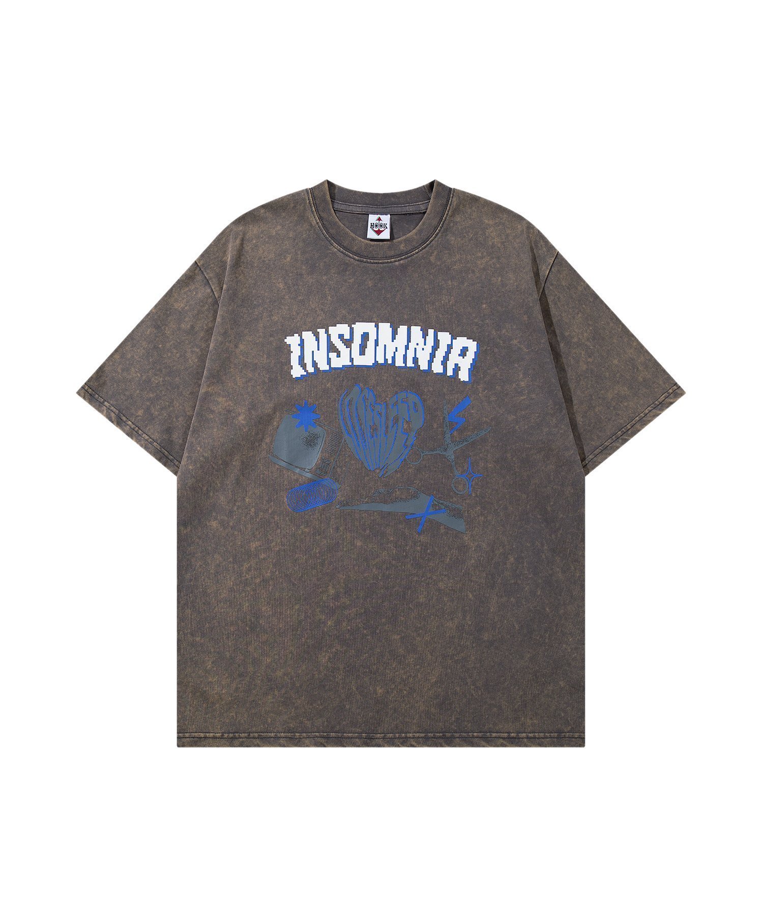 【アイモハ/aimoha】のHOOK -original- ヴィンテージ風ウォッシュプリントビッグTEE インテリア・キッズ・メンズ・レディースファッション・服の通販 founy(ファニー) 　ファッション　Fashion　レディースファッション　Fashion for Women　グラフィック　Graphic, Graphic Design　トレンド　Trend, Trending Now　ビッグ　Big, Oversized　プリント　Print, Printed Pattern　ヴィンテージ　Vintage Style　グレー|ID: prp329100004646088 ipo3291000000033533481