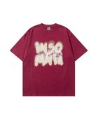 【アイモハ/aimoha】のHOOK -original- ヴィンテージ風ウォッシュプリントビッグTEE ワイン|ID: prp329100004646088 ipo3291000000033533483