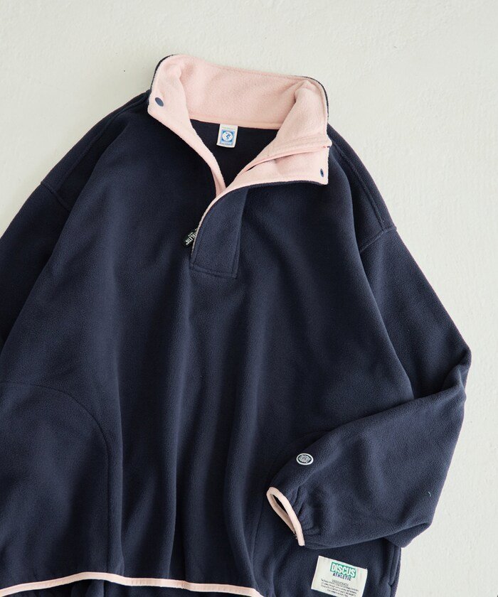 【フリークスストア/FREAK'S STORE】の別注 配色 フリース ハーフジップ プルオーバー【限定展開】 25AW インテリア・キッズ・メンズ・レディースファッション・服の通販 founy(ファニー) 　ファッション　Fashion　レディースファッション　Fashion for Women　トップス・カットソー　Cut & Sew Tops　カジュアルプルオーバー・ニットトップス　Pullovers & Knit Tops / Casual Pullovers　2025年　2025　2025-2026秋冬・A/W　Autumn/Winter 2025–26 AW25–26　冬　Winter / This Winter　スペシャル　Special, Limited Edition　別注　Limited Edition, Custom Order　A/W・秋冬　Autumn/Winter　ネイビー|ID: prp329100004646100 ipo3291000000033533606