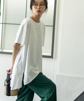 【コーエン/COEN】のAラインチュニックTシャツ(WEB限定カラー) 人気、トレンドファッション・服の通販 founy(ファニー) ファッション Fashion レディースファッション Fashion for Women トップス・カットソー Cut & Sew Tops シャツ・ブラウス・オフィスカジュアル Elegant Blouses & Button-Ups ロングTシャツ・Tシャツ Longline T-Shirts & Tees おすすめ Recommended / Our Picks スキニー Skinny, Slim Fit スリット Slit, Slit Detail チュニック Tunic, Long Top ボトム Bottoms, Lower Wear ワイド Wide, Wide Fit |ID:prp329100004646107