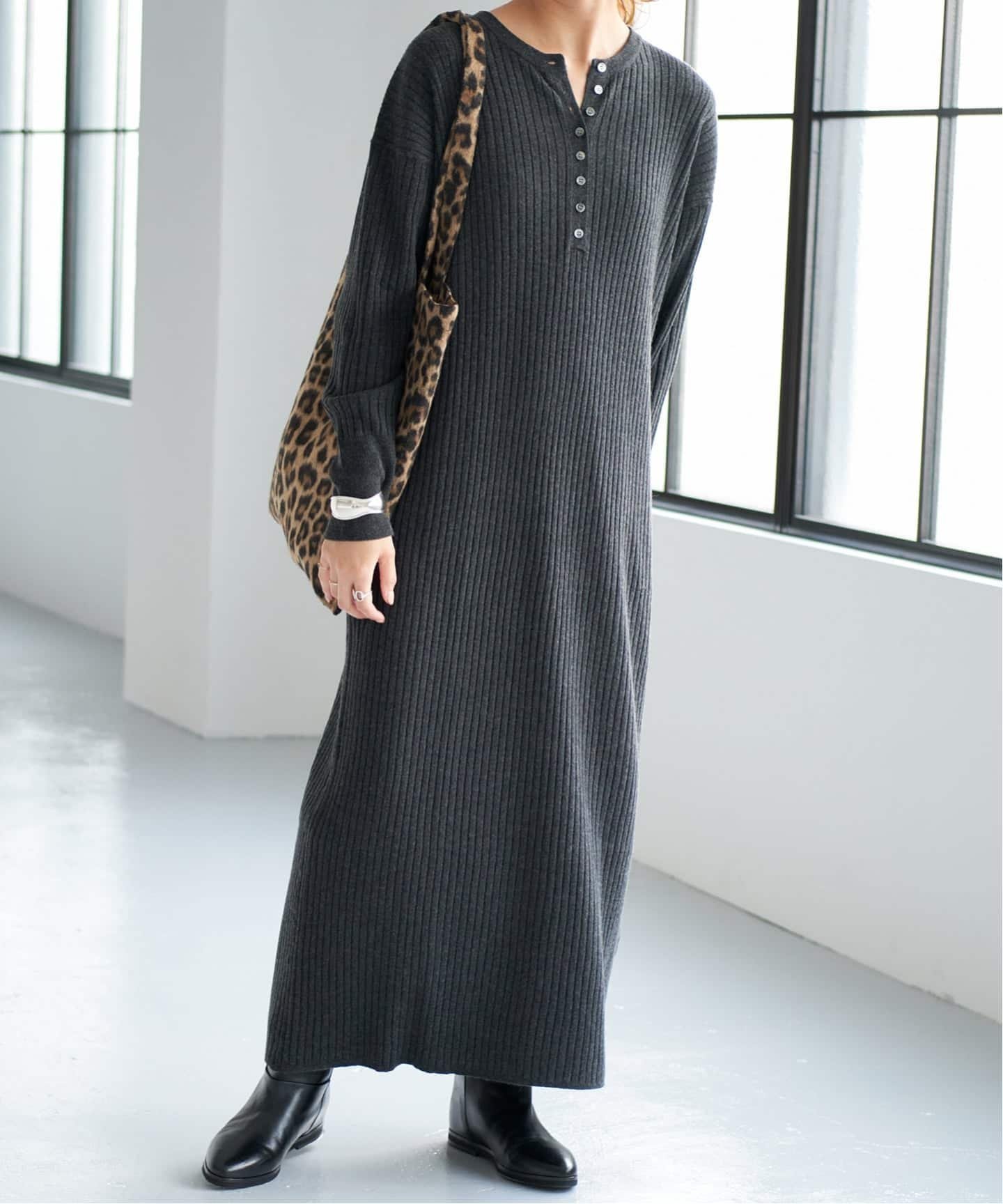 【スピック&スパン/Spick & Span】の《追加 》手洗い可 / ヘンリーネックリブニットワンピース 人気、トレンドファッション・服の通販 founy(ファニー) 　ファッション　Fashion　レディースファッション　Fashion for Women　ワンピース　Dresses　ニットワンピース　Knit Dresses　シンプル　Simple, Minimal　再入荷　Restock / Back in Stock　 other-1|ID: prp329100004646124 ipo3291000000033533785