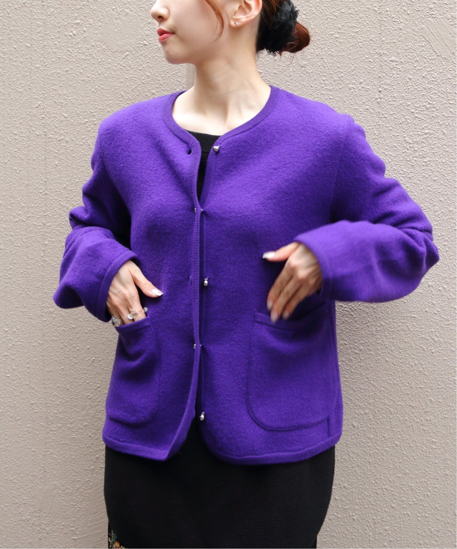 【ステップス/STEPS】のWOOL KNIT JACKET インテリア・キッズ・メンズ・レディースファッション・服の通販 founy(ファニー) 　ファッション　Fashion　レディースファッション　Fashion for Women　アウター　Coat / Outerwear Collection　レディースジャケット・軽アウター　Jackets　トップス・カットソー　Cut & Sew Tops　ニット　Knit Tops & Sweaters　カーディガン　Cardigan, Knitwear　ジャケット　Jacket, Outerwear　パイピング　Piping, Trim Design　パープル　Purple, Violet　ベーシック　Basic, Essential　冬　Winter / This Winter　秋　Autumn　PURPL|ID: prp329100004646161 ipo3291000000033585327