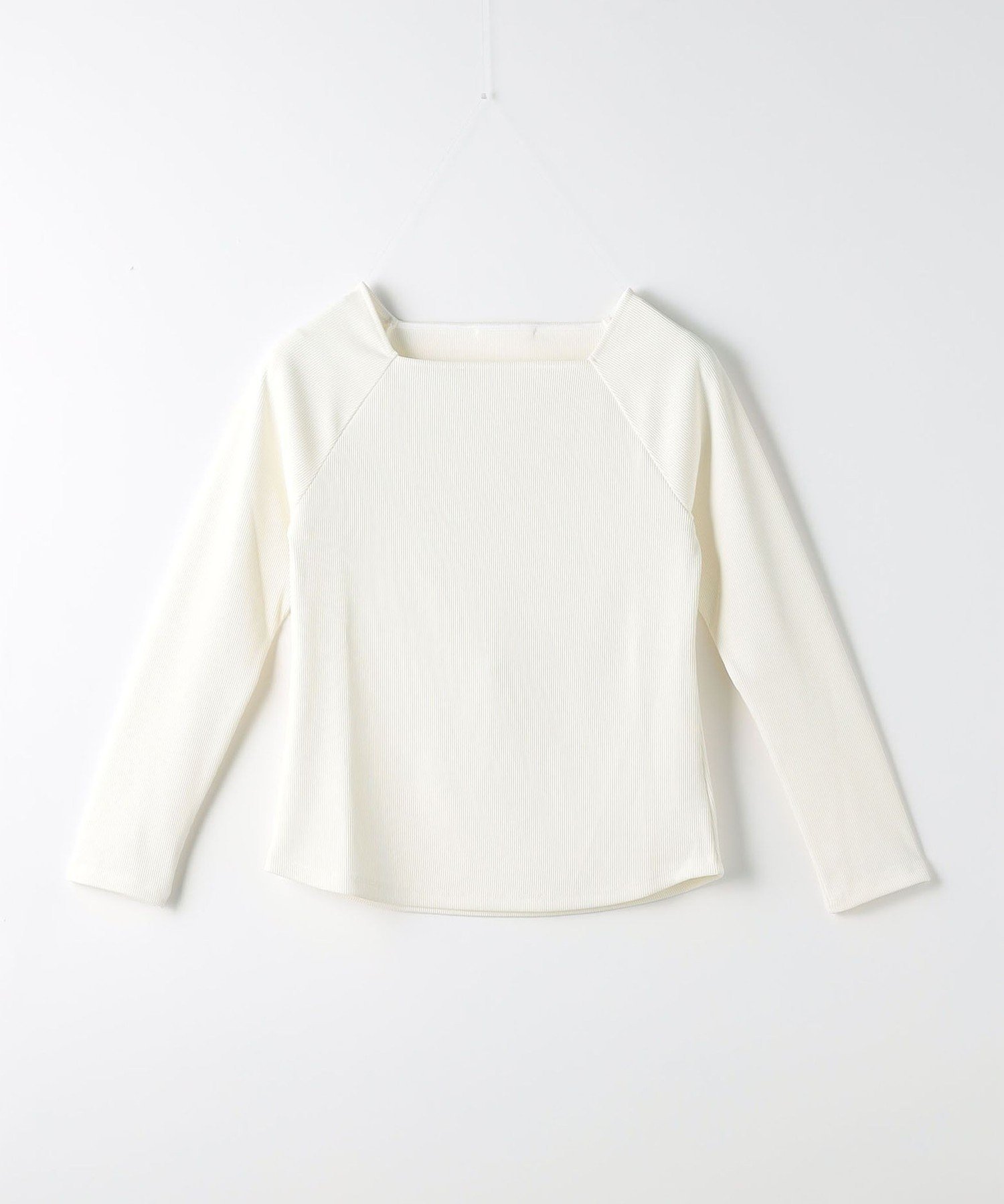 【ユナイテッドアローズ/UNITED ARROWS】のニットライク スクエアネック プルオーバー カットソー インテリア・キッズ・メンズ・レディースファッション・服の通販 founy(ファニー) 　ファッション　Fashion　レディースファッション　Fashion for Women　トップス・カットソー　Cut & Sew Tops　ニット　Knit Tops & Sweaters　カジュアルプルオーバー・ニットトップス　Pullovers & Knit Tops / Casual Pullovers　カットソー・ベーシックTシャツ　Cut-and-Sewn Tops / Stretch Tees & Basics　インナー　Innerwear　カットソー　Cut and Sewn Top　ジャケット　Jacket, Outerwear　スクエア　Square, Square Shape　フェミニン　Feminine, Girly　ボーダー　Border, Stripe　エレガント 上品　Elegant　ビジネス 仕事 通勤　Business / Work / Commuting　冬　Winter / This Winter　春　Spring　OFF WHITE|ID: prp329100004646190 ipo3291000000033534266